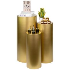 Gold Round Display Pedestal